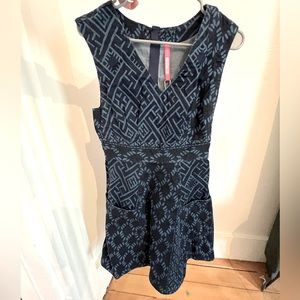 Printed Denim Frock Dress with Pockets!